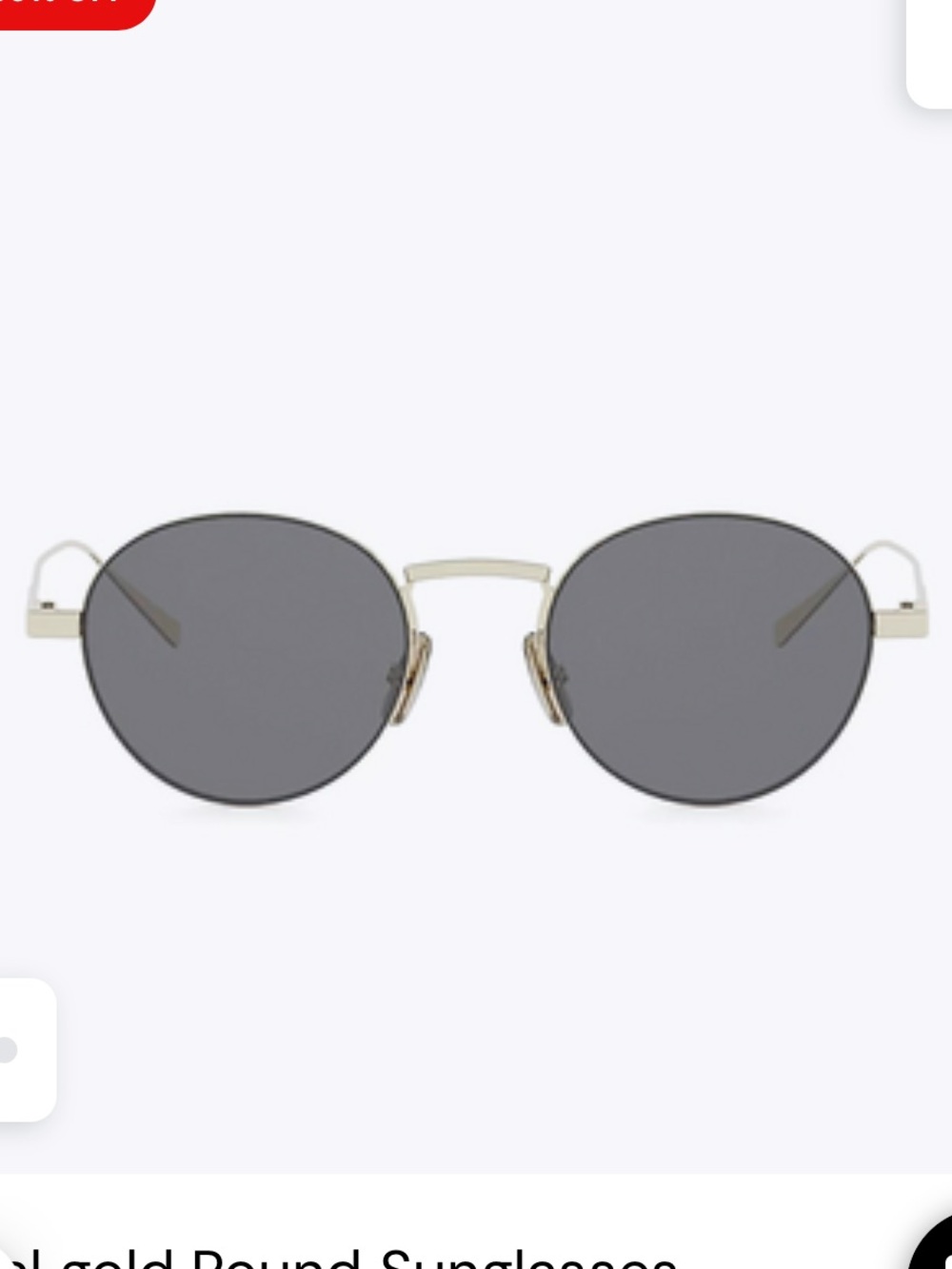 Celine Gold Frame Round Sunglasses with Gray Lenses